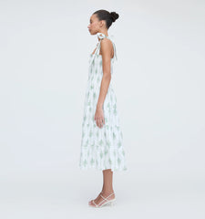 CouturebudThe Ribbon Ellie Nap Dress - Apple Green Basket Stripe