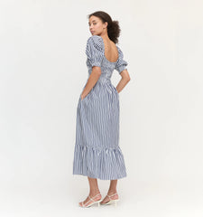 Couturebud The Louisa Nap Dress - Navy Stripe