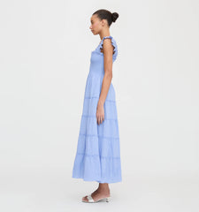 CouturebudThe Ellie Maxi Nap Dress - Bluebird Tonal Seersucker