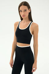 Amber Airweight Bralette - Black/White