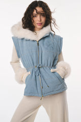 Couturebud x MAX&MOI Deva Denim Convertible Jacket