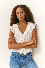 Elizabelle Pointelle Knit Top
