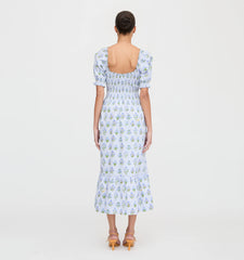 CouturebudThe Louisa Nap Dress - Blue Block Print