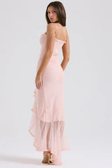 Gabriella Light Peach Ruffle Dress