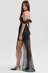 Debut Off Shoulder Lace Maxi Dress