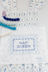 Couturebud The Hill House x Erica Wilson Nap Queen Pillow Canvas - Blue Trellis