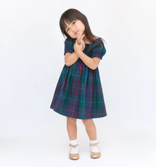 Couturebud The Tiny Athena Nap Dress - Midnight Tartan