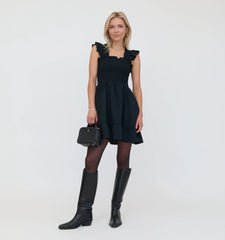 Couturebud The Elizabeth Nap Dress - Black Crepe