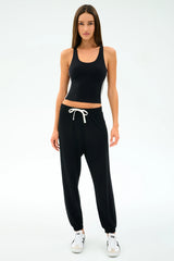 Ella Airweight Tank - Black/White