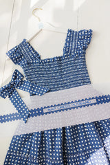 Couturebud The Hill House x Erica Wilson Nap Dress Husband Belt Canvas - Navy Basketweave