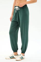 Andie Oversized Fleece Sweatpant - Military