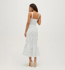 Couturebud The Organza Anjuli Nap Dress - Spearmint/Lilac Floral Jacquard