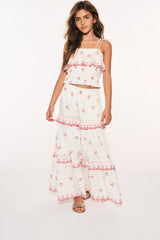 Girls Zinna Cotton Cherry Maxi Skirt