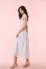 Suvi Cotton Midi Dress - BABY BLUEBELL