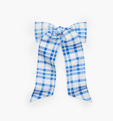 CouturebudThe Belle Bow - Blue Watercolor Gingham