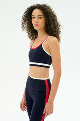Eva Rigor Double Strap Bra - Indigo/White