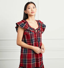 Couturebud The Cordelia Dress - Red Tartan