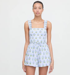 Couturebud The Teagan One Piece - Blue Block Print