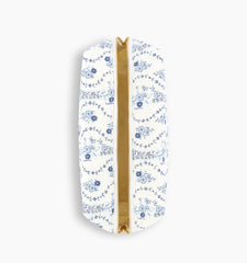 Couturebud The Quilted Cosmetic Bag - Blue Vine Stripe