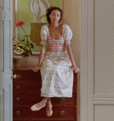 CouturebudThe Madeline Nap Dress - White Trailing Fern