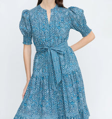 CouturebudThe Yara Dress - Navy Calico Trellis