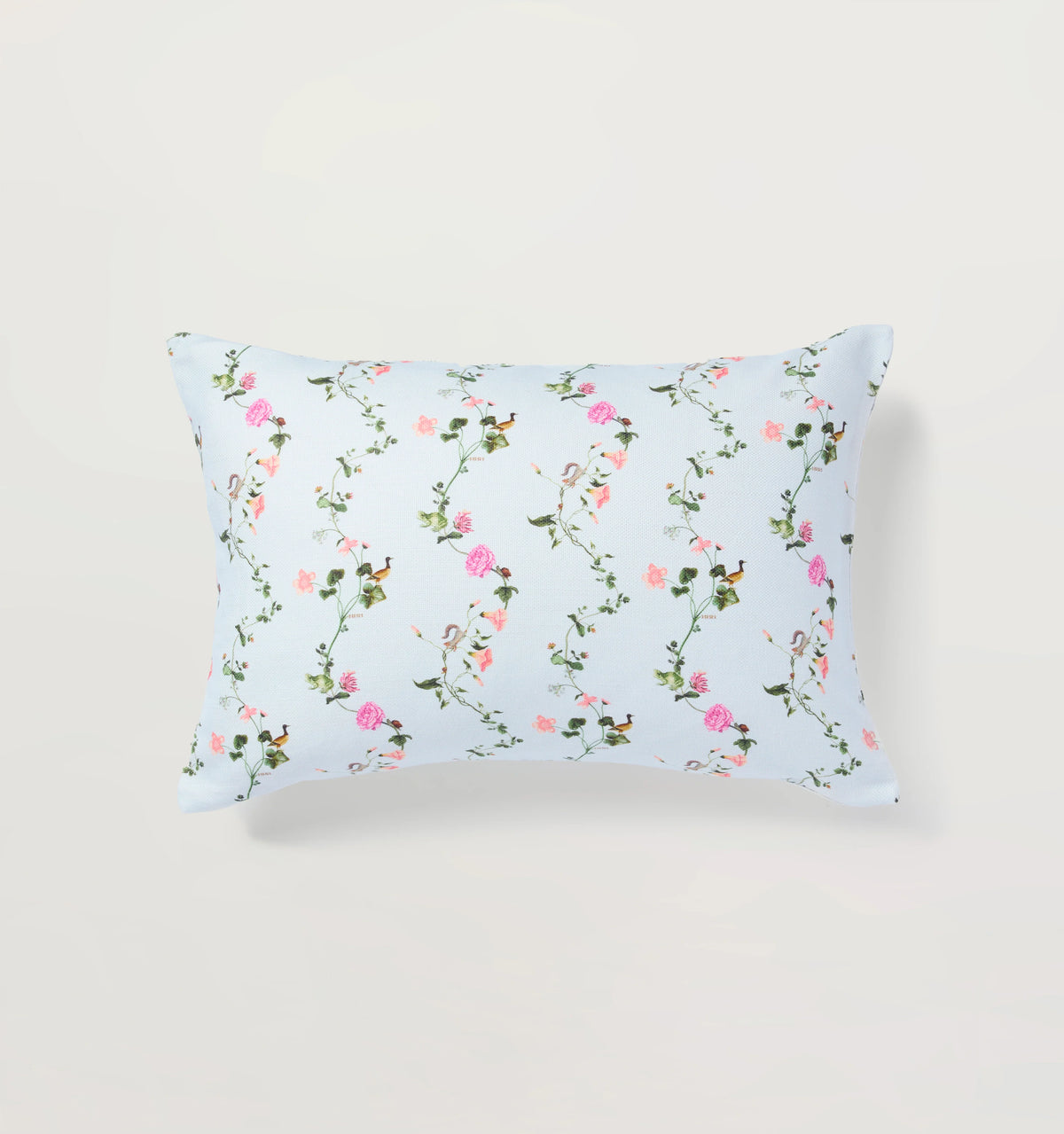 Couturebud The Perry Lumbar Throw Pillowcase - Blue Pond Floral