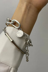 2/Pcs Set Punk Bangle Bracelet
