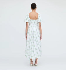 CouturebudThe Matilda Dress - Apple Green Basket Stripe