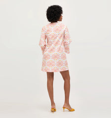Couturebud The Artemis Dress - Orange Shell Mosaic Cotton