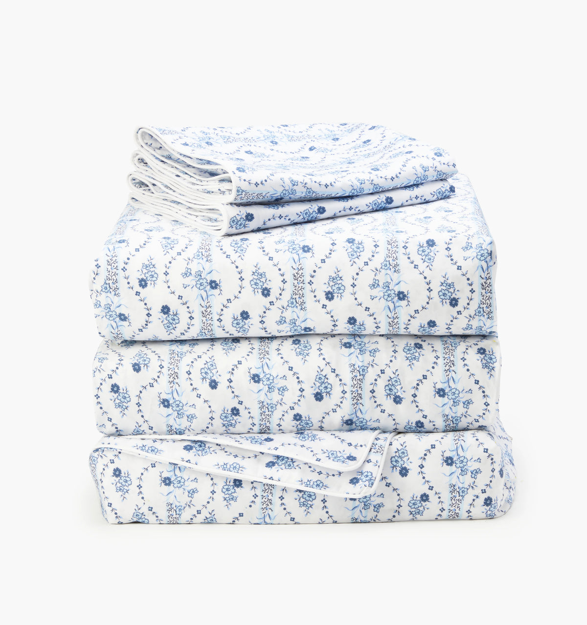 Couturebud The Bed Set - Blue Vine Stripe