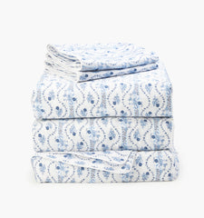 Couturebud The Bed Set - Blue Vine Stripe