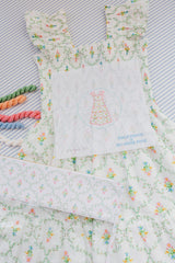 Couturebud The Hill House x Erica Wilson Ellie Nap Dress Canvas - Pastel Trellis