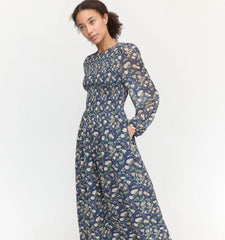 Couturebud The Ruby Nap Dress - Navy Bluebonnet