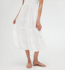 Couturebud The Ellie Nap Dress - White Shadow Stripe