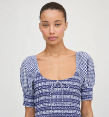 CouturebudThe Madeline Nap Dress - Navy Gingham