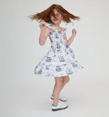 Couturebud The Tiny Ellie Nap Dress - Navy Mariner's Toile