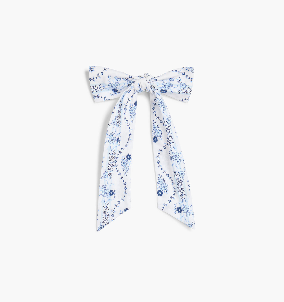Couturebud The Belle Bow - Blue Vine Stripe