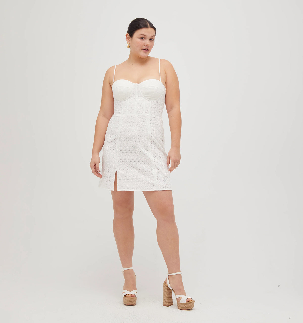 Couturebud The Kitty Dress - White Eyelet
