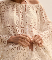 Couturebud The Enella Tunic - White Lace