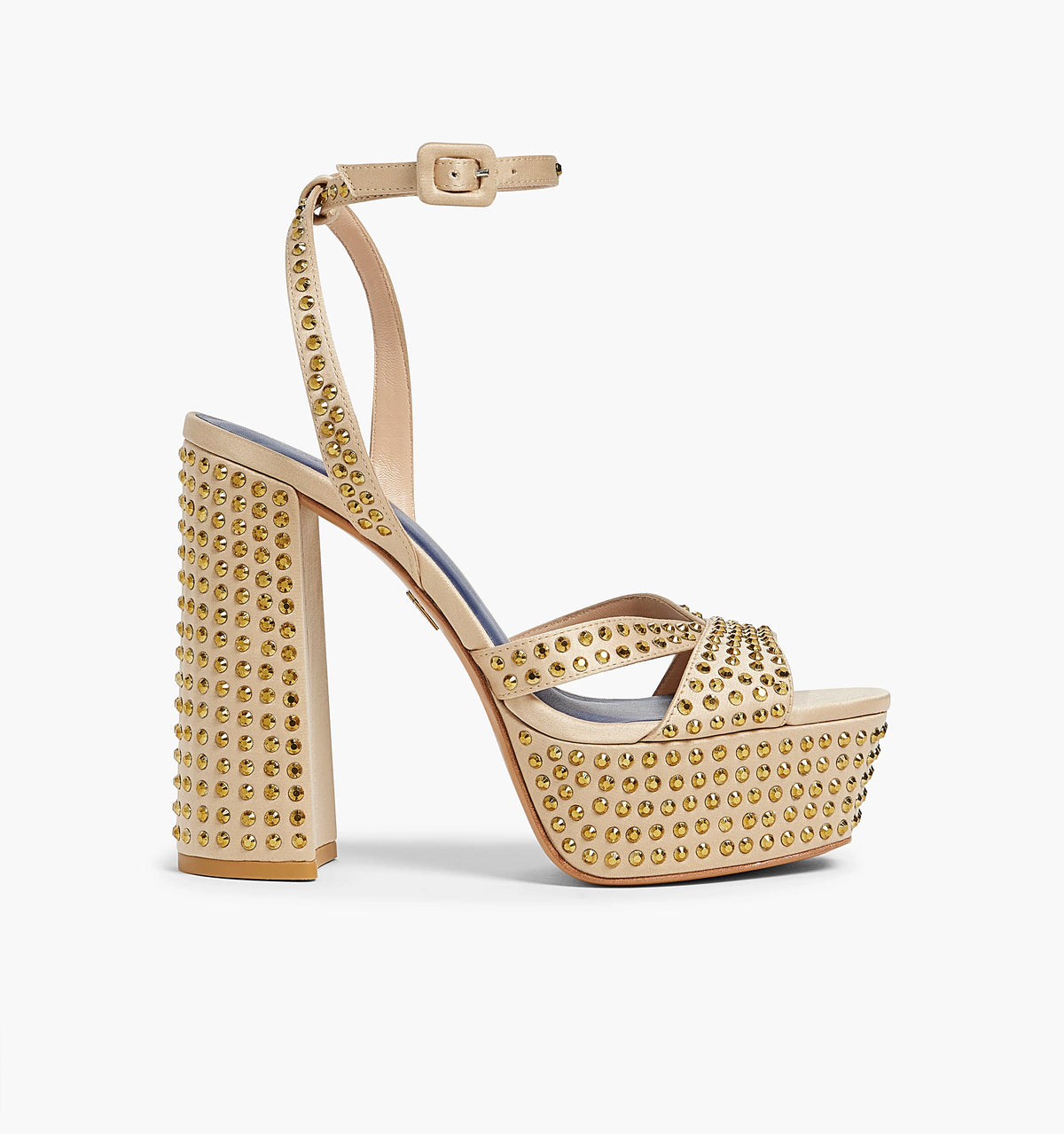 Couturebud The Party Platform - Bronze Satin/Gold Rhinestone