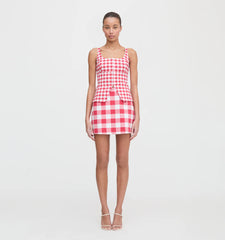 Couturebud The Novia Top - Red Gingham