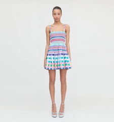 Couturebud The Seraphina Mini Nap Dress - Multi Gingham