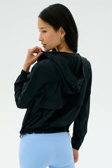 Megan Woven Nylon Jacket - Black