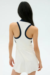 Austin Rigor Dress - White/Indigo