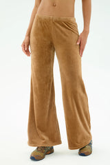 Joy Velour Pant - Honey