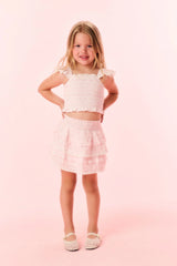 Girls Caspia Eyelet Gingham Top