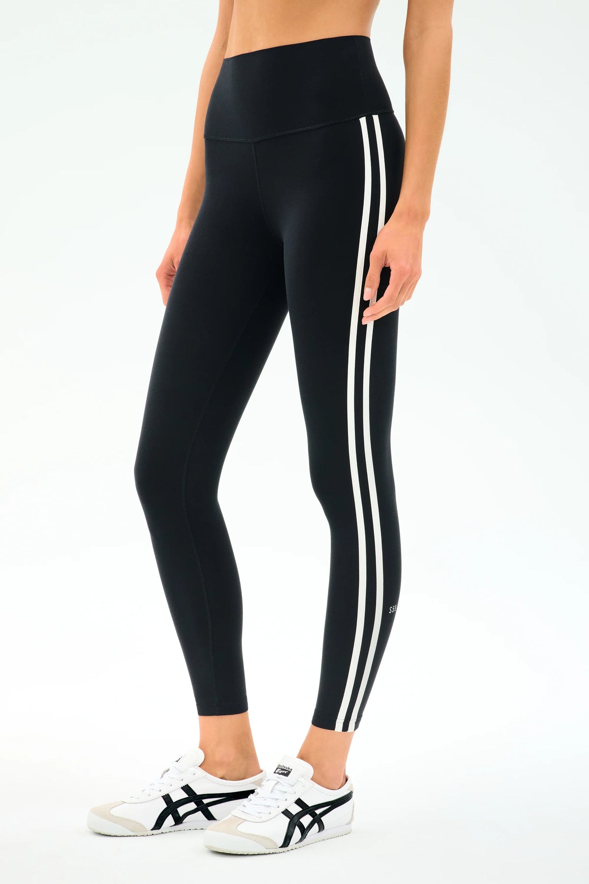 Ella High Waist Airweight 7/8 - Black/White