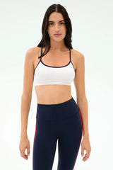 Loren Seamless Bra - White/Indigo
