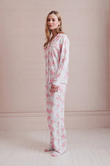 Couturebud x Roller Rabbit Doily Beux Women's Long Sleeve Polo Pajama