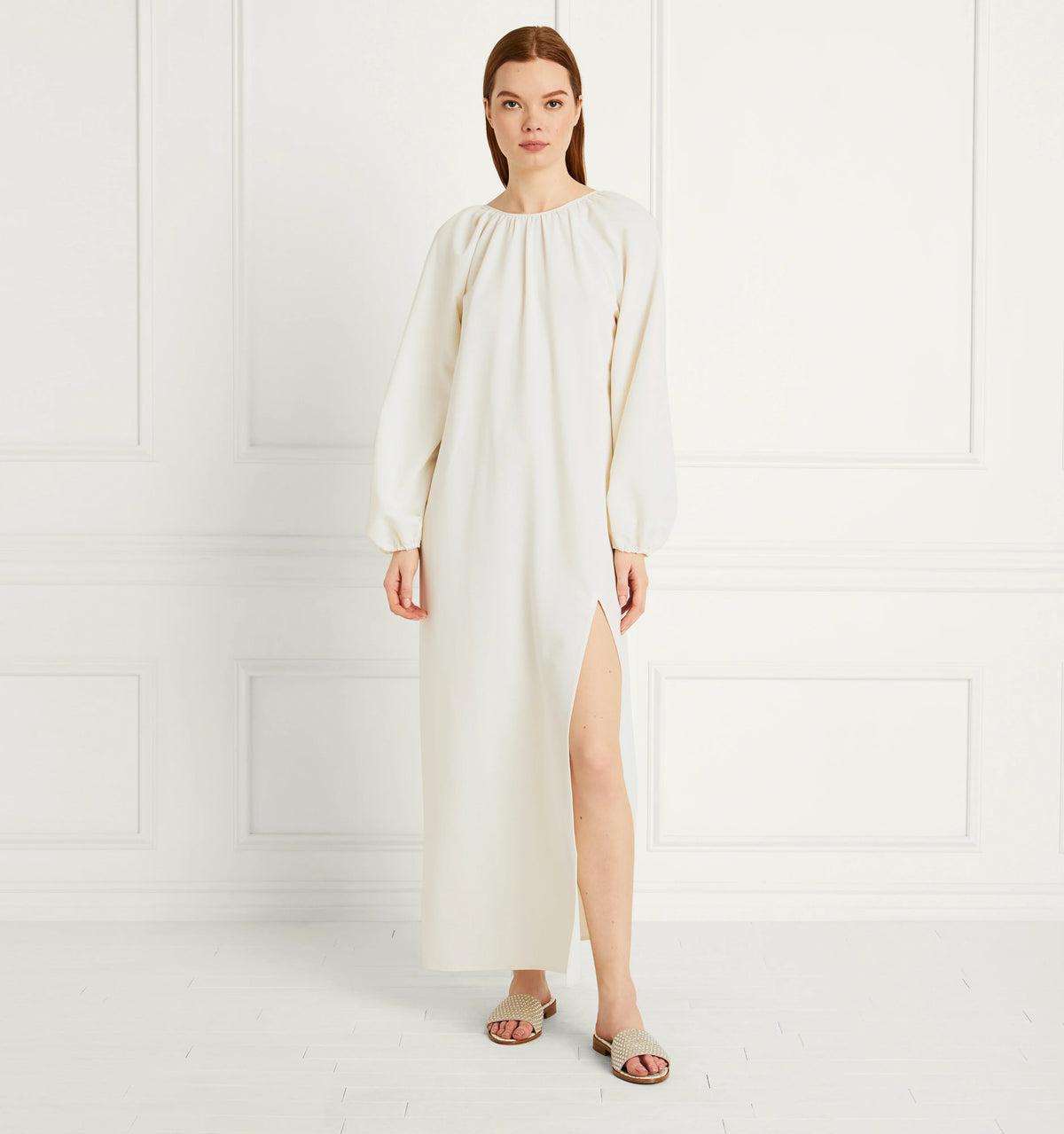Couturebud The Simone Dress - Coconut Milk Crepe